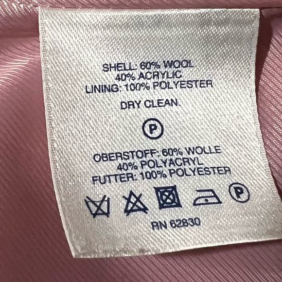 Lands end basketweave toggle pink coat NEVER WORN - Picture 6 of 6